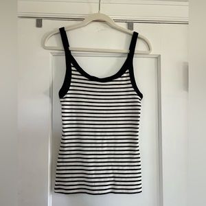 H&M black and white striped tank top